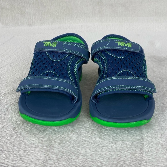 Teva Psyclone Toddler Boys Sport Sandals Size 10 Blue Green Water Shoes NEW - Picture 5 of 10